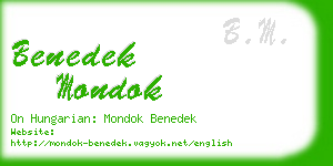 benedek mondok business card